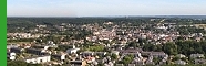 Panoramique aérien sur Dourdan depuis la butte de Normont